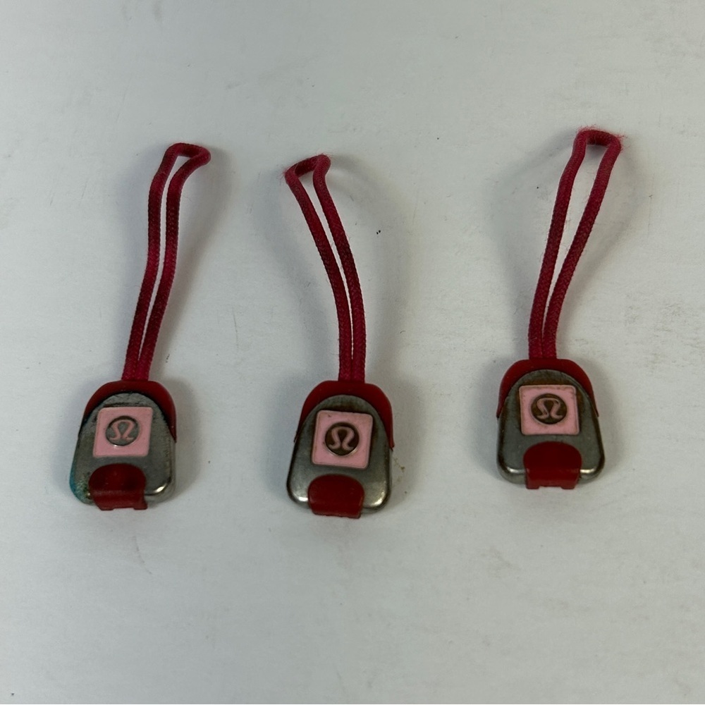 Lululemon Scuba & Define Jacket Replacement Zipper Pull Lot - Rare Pink/Red